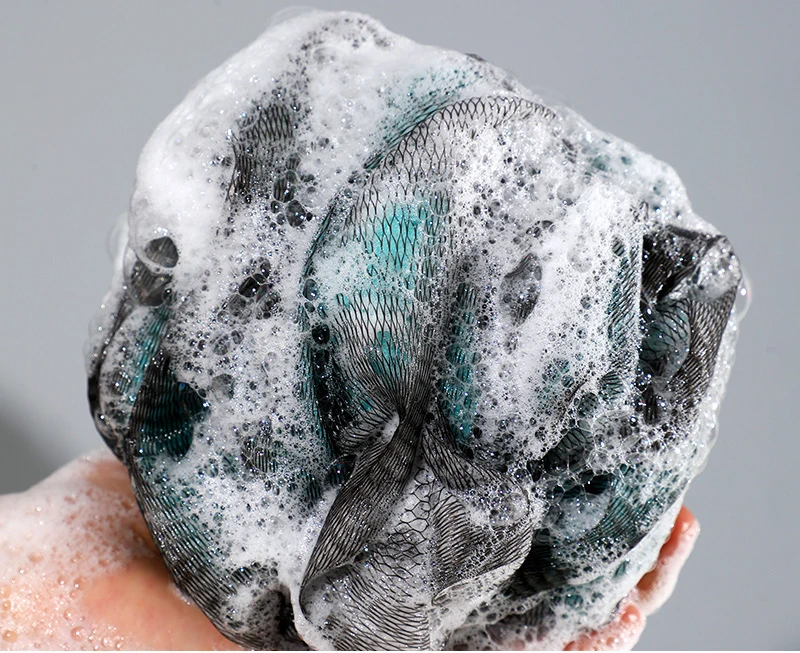 Extra Large Mesh Pouf Soft Scrubber for Men and Women Exfoliate with Big Gentle Cleanse in Beauty Bathing Accessories