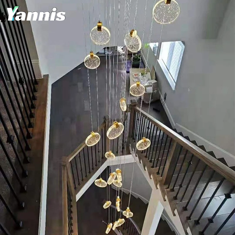 2023 nordic high ceiling lighting led light chandelier for living room