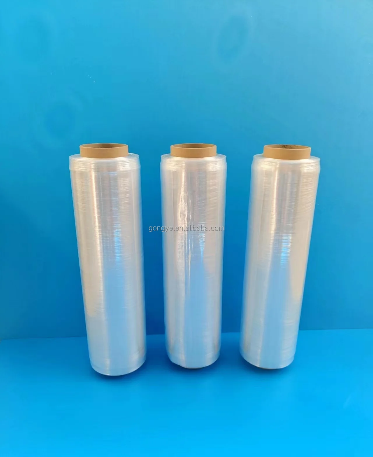 18 Inches Super Thin 80 Gauge Transparent White Plastic Packaging Materials Soft PE Stretch Film Casting Pallet Wrap Film