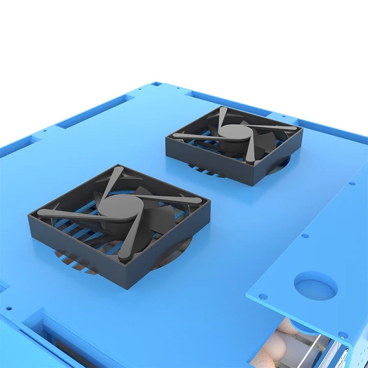 Dual power 12V 220V automatic 64 eggs chicken egg hatching machine blue incubator for sale in Kenya