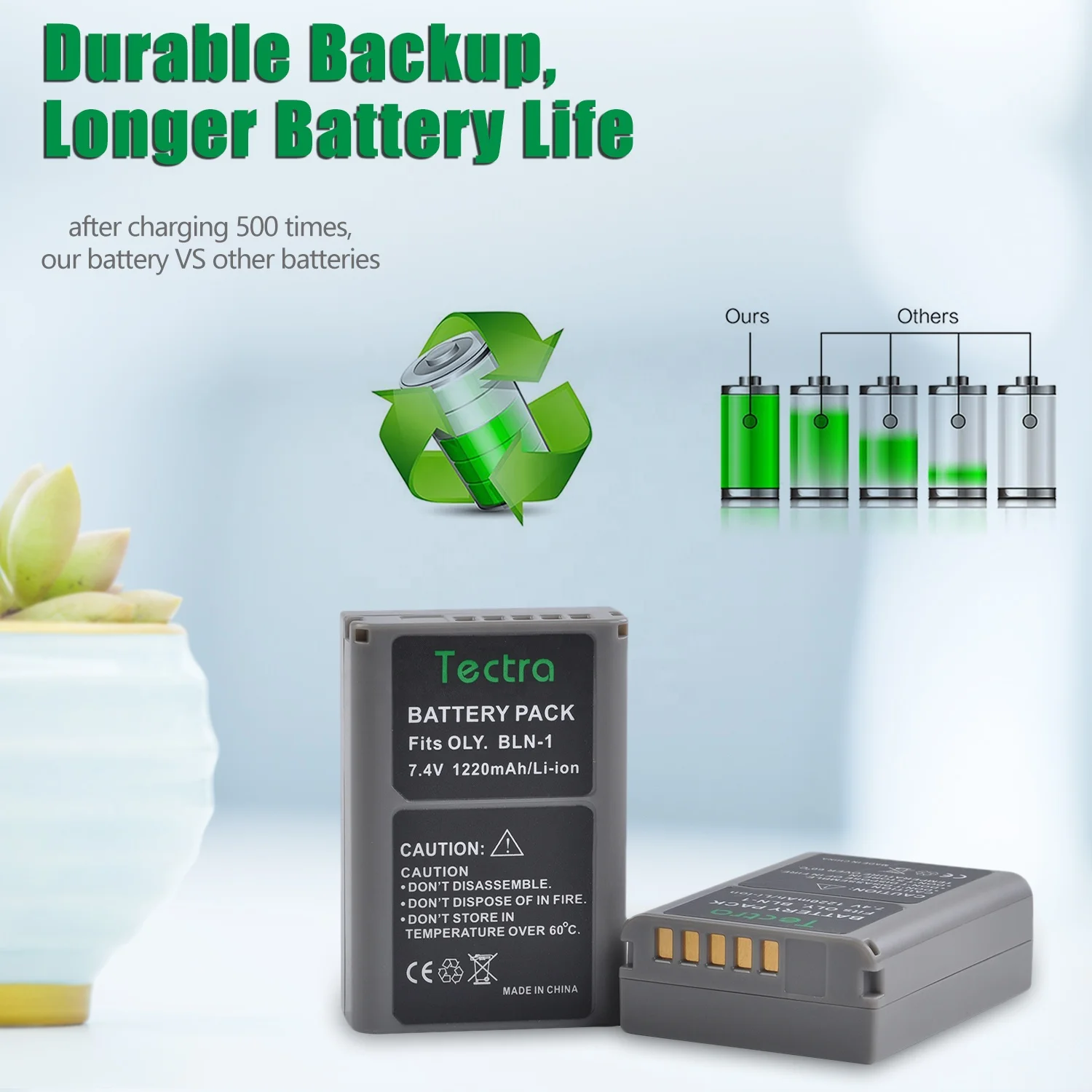 BLN-1 PS-BLN1 BLN1 Camera Battery for Olympus OM-D E-M5, E-M5 II, E-M1, E-P5