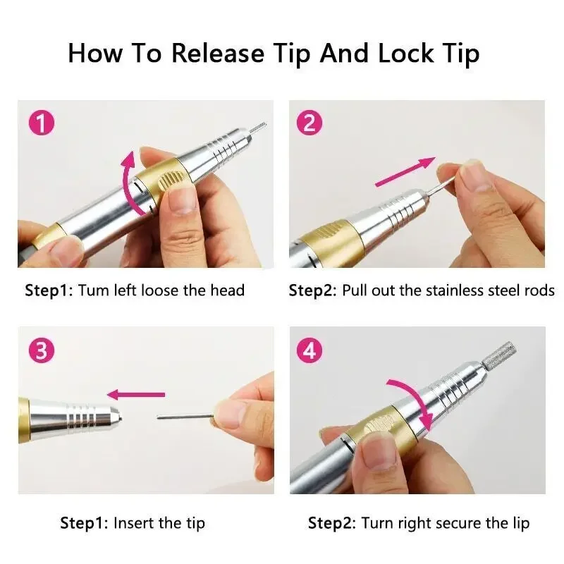 35000 RPM Electric Nail Drill Machine Equipment Mill Cutter Sets for Remove Nail Polish Manicure Pedicure File Tool Professional