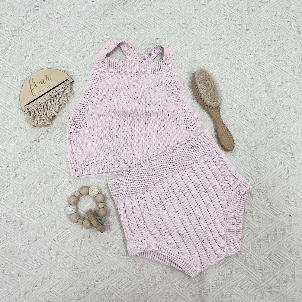 Boutique Newborn Baby Clothing Gift Set Thickened Knit Girl Baby Romper