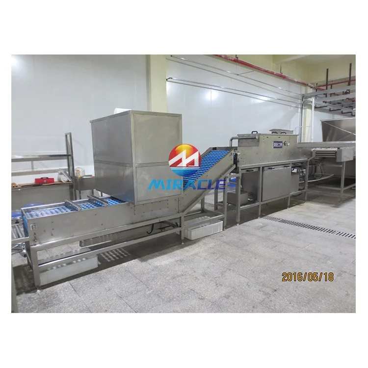 Salted baked eggs cooking and shelling production line eggs hard boiling and peeling processing line with large capacity