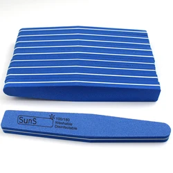 Washable Disinfectable 100/180/240 Sponge File Professional Nail Buffer