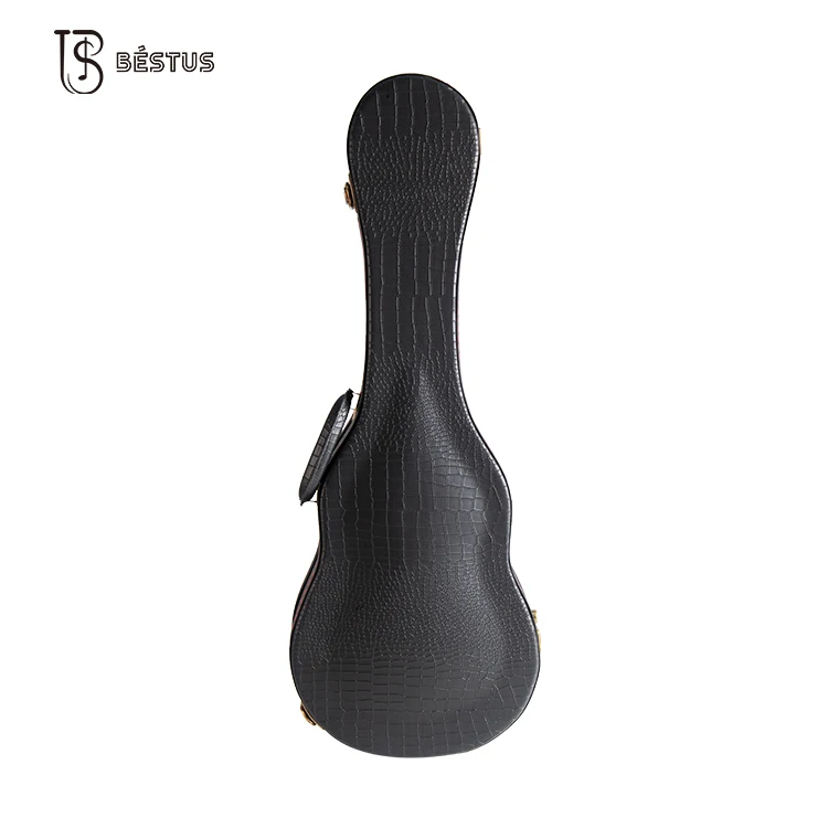 BST-YH/UK-1EY Factory Price artificial crocodile skin 23 inch ukelele Case Deluxe hardshell ukulele hard case