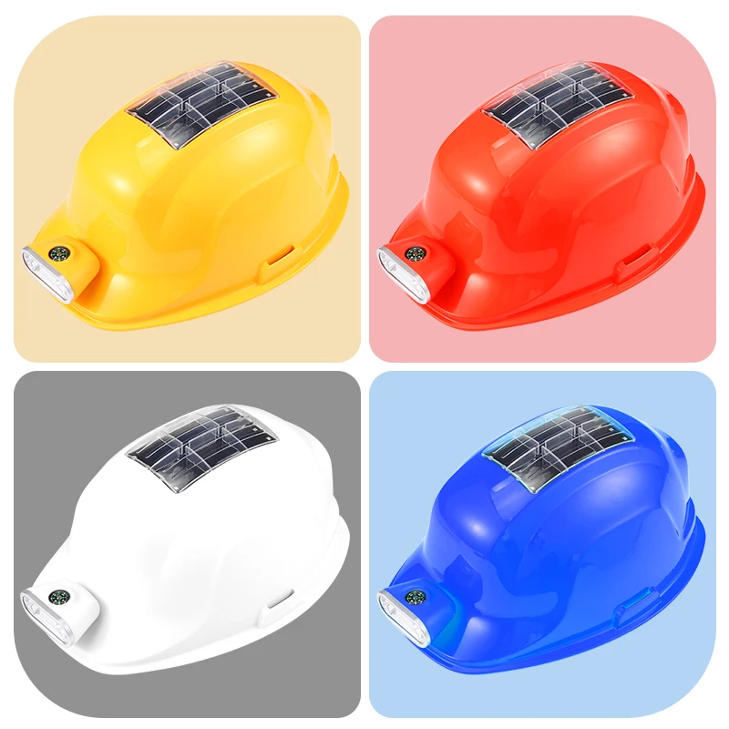 Solar fan hard hat site air conditioning hard hat man electric fan hat charging Bluetooth helmet cooling in summer