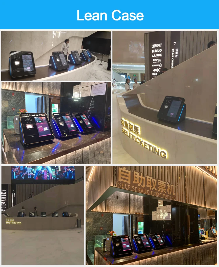 hotel check in self service touch all in one pc table cell phone charging passport scanner kiosk touch screen with printer