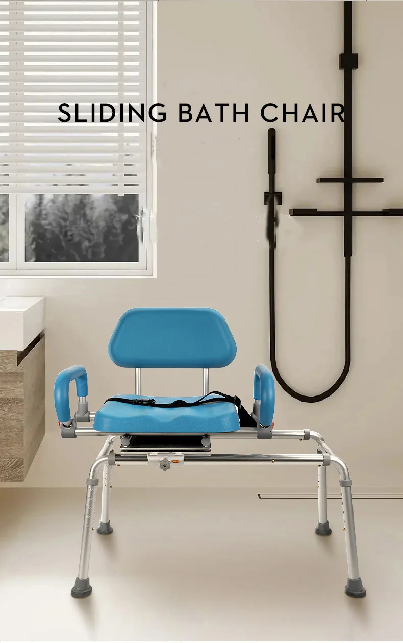 Sinway Premium Sliding Bath Transfer Bench with Swivel Seat-Padded
