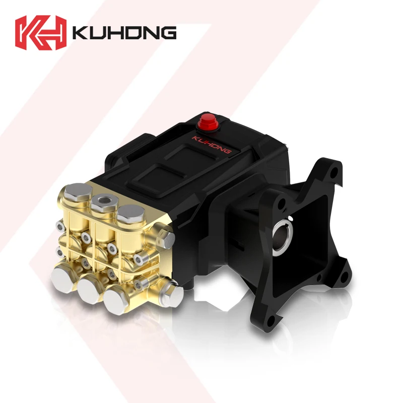 Kuhong Industrial 150bar 24l/Min 1500psi 15lpm High Pressure Triplex Plunger Washer Pump With Motor