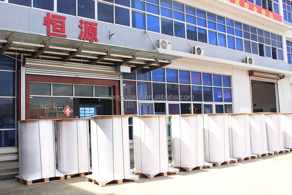 75 micron White Synthetic Self Adhesive Paper Jumbo Label Film PP Synthetic Paper Label Jumbo Roll