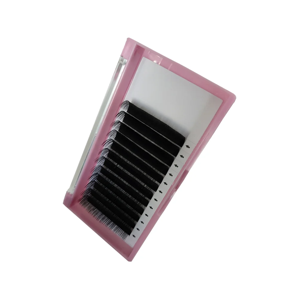 C D CC DD L J Super Soft PBT Fiber Volume Fans Silk Eyelash Extension High Quality Natural Long 0.06-0.25 Mm Hand Made 10 Pcs