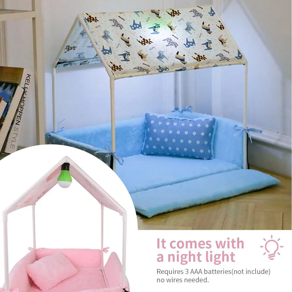 
Comfort Pets Sleeping Bed Nest Solid Frame Puppy House Collapsible Indoor Cat Tent 