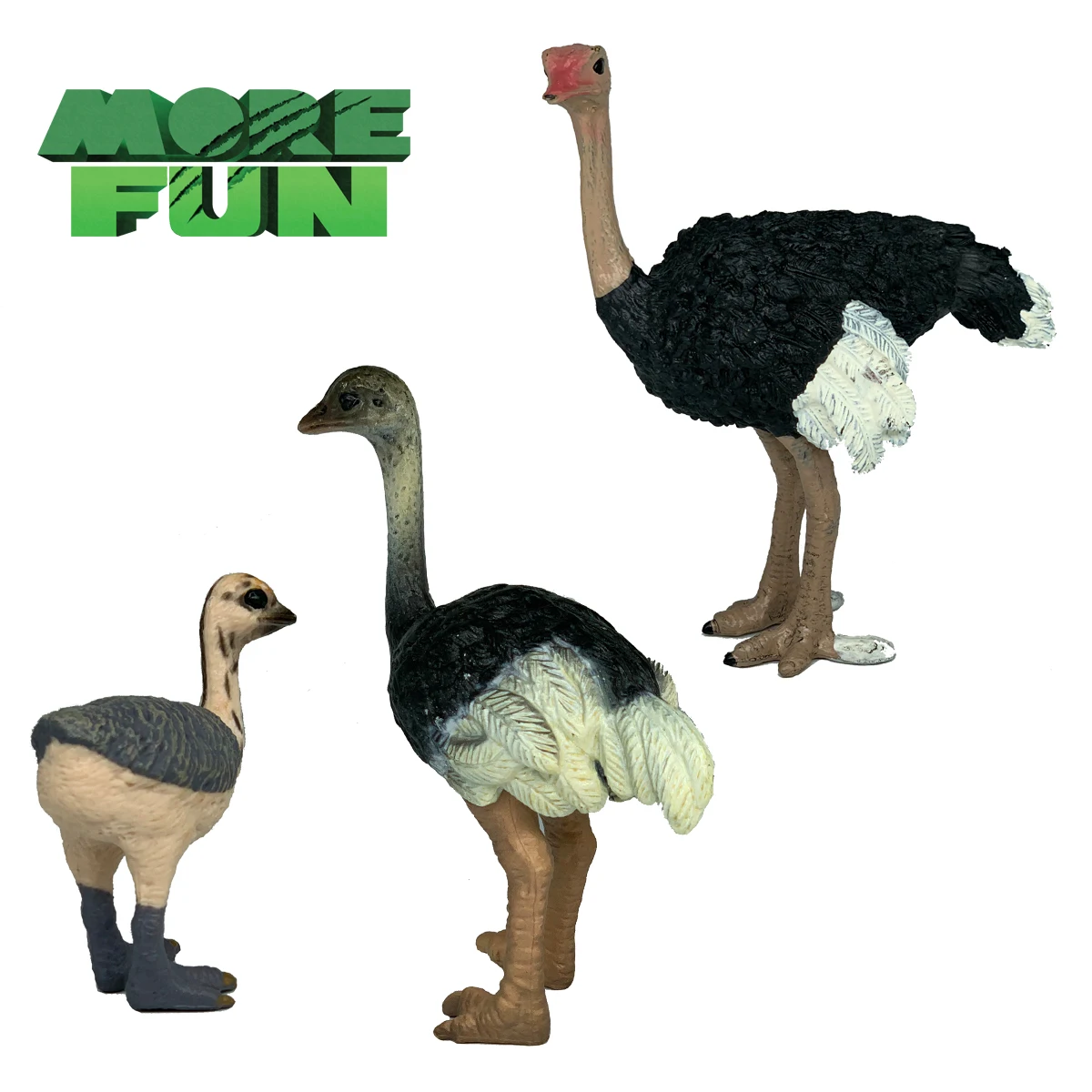 Realistic High Quality PVC Plastic Animal Toys Realistic Eco-friendly Wild Animal Kingdom Figure Ostrich Toys