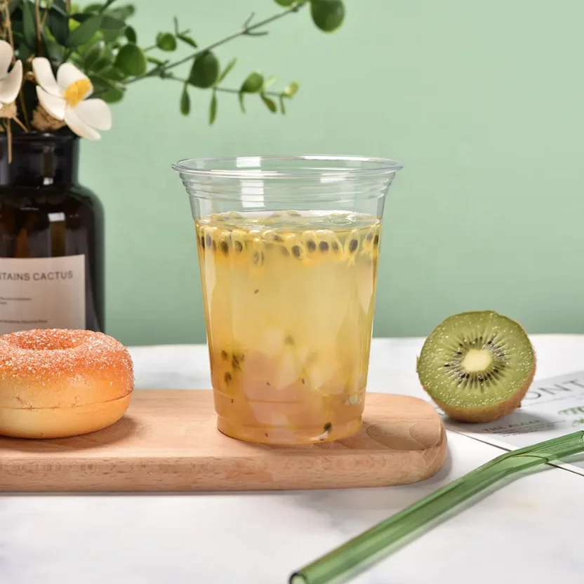 Disposable  Biodegradable Mini PLA Portion Cup With Flat Lid 30ml Plastic Tasting Cup Polylactic acid  cup