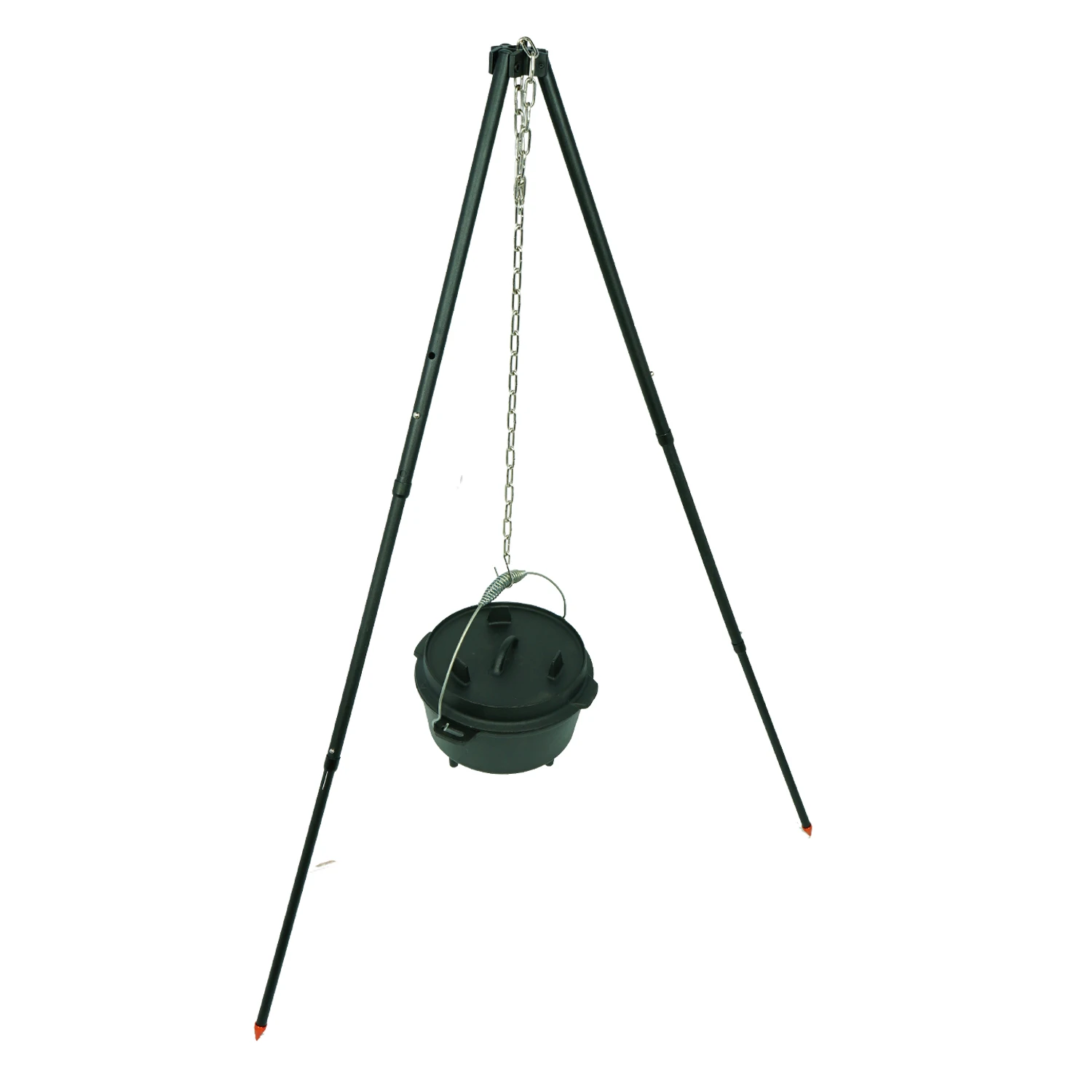 Outdoor Camping Dutch Oven with triangle Stand Multifunctional Cast Iron Pot with Lid For Camping Cookware