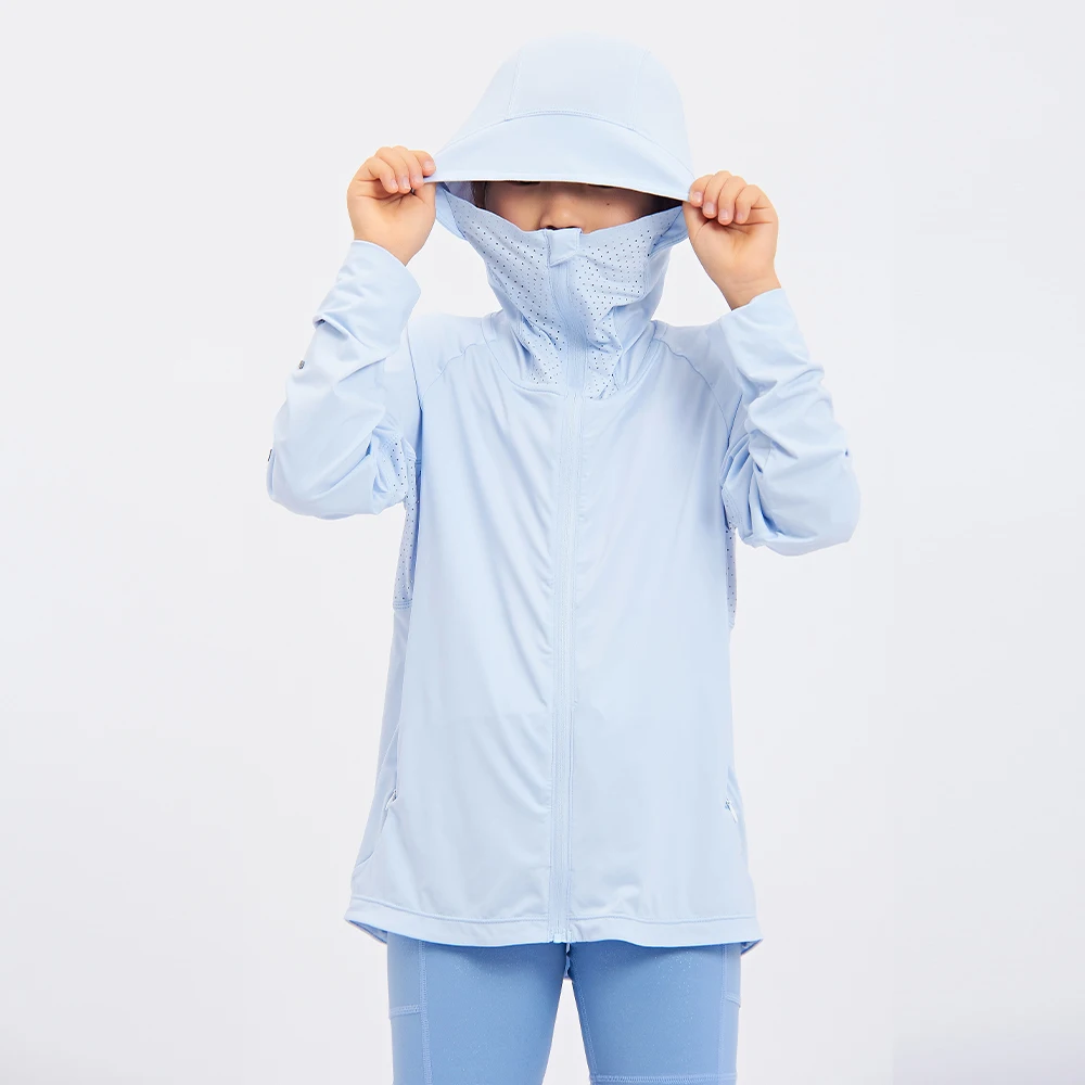 Children Water Resistant Quick Dry Mesh Uv Proof Jacket Casual Thin Breathable Uv Sun Protection Clothing for Kid