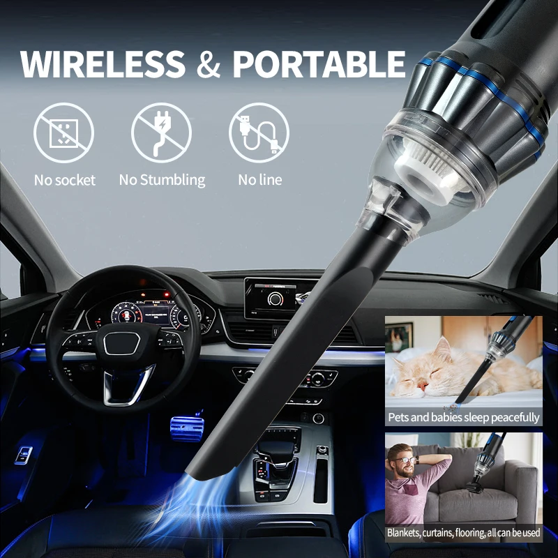 Vehicle-mounted Handheld Vacuum High Power Portable Cleaners Small Multi-function Accessories Car Vacuum Cleaner