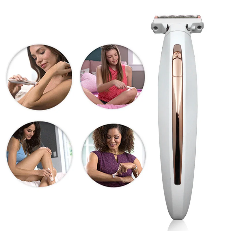 Wholesale Cheap Price Ladies Mini Shaver Epilator Electric Razor With Attachment Comb For Women