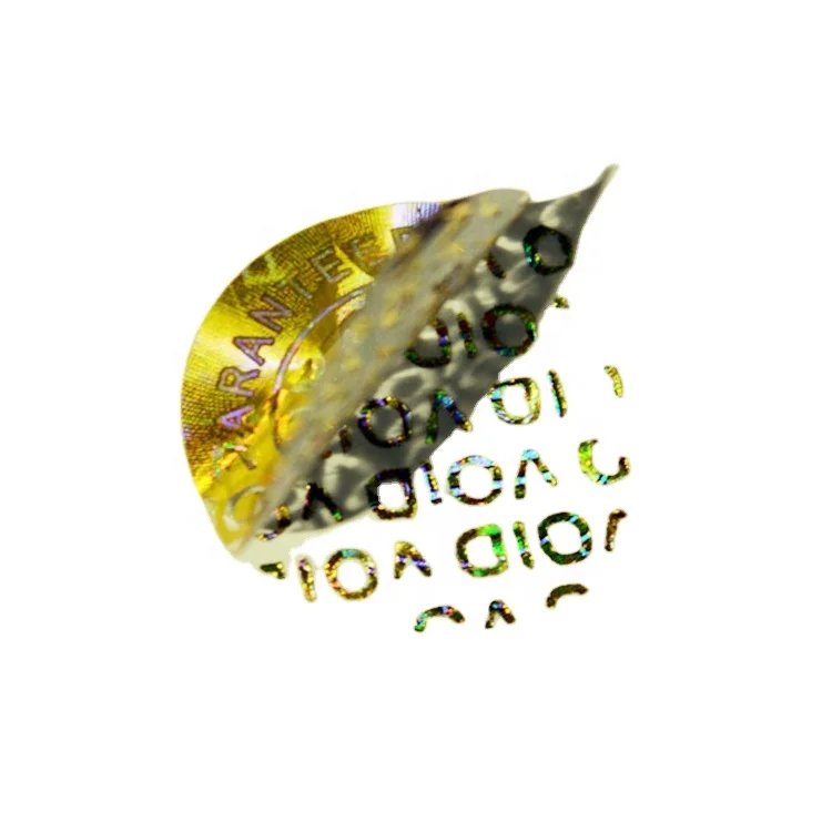 Gold/Silver/Red/Black Laser Holographic Secured Hologram Sticker Label