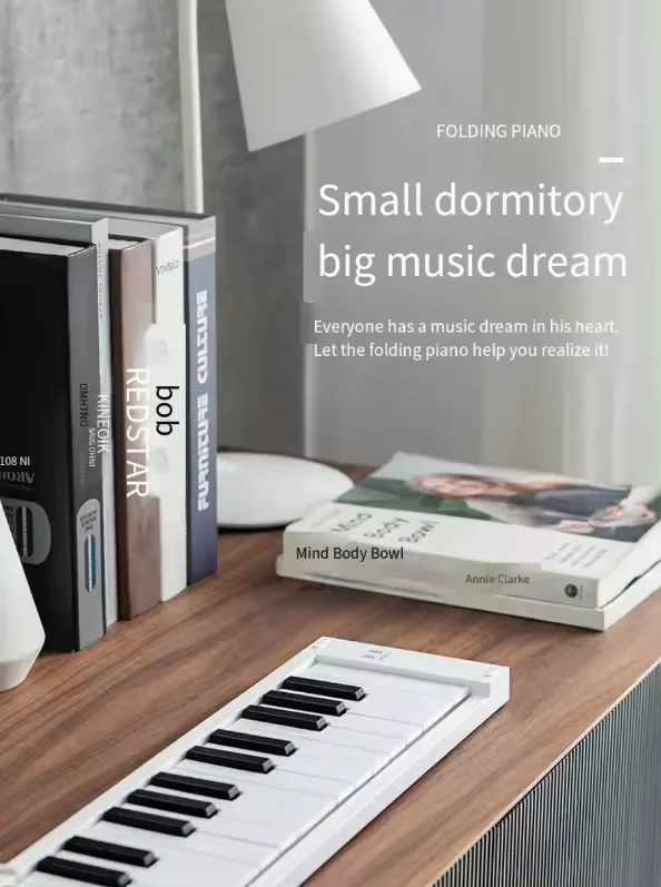 MIDIPLUS 49 Keys Portable Electronic Hand Roll Piano Foldable Design for Musical Instruments & Accessories