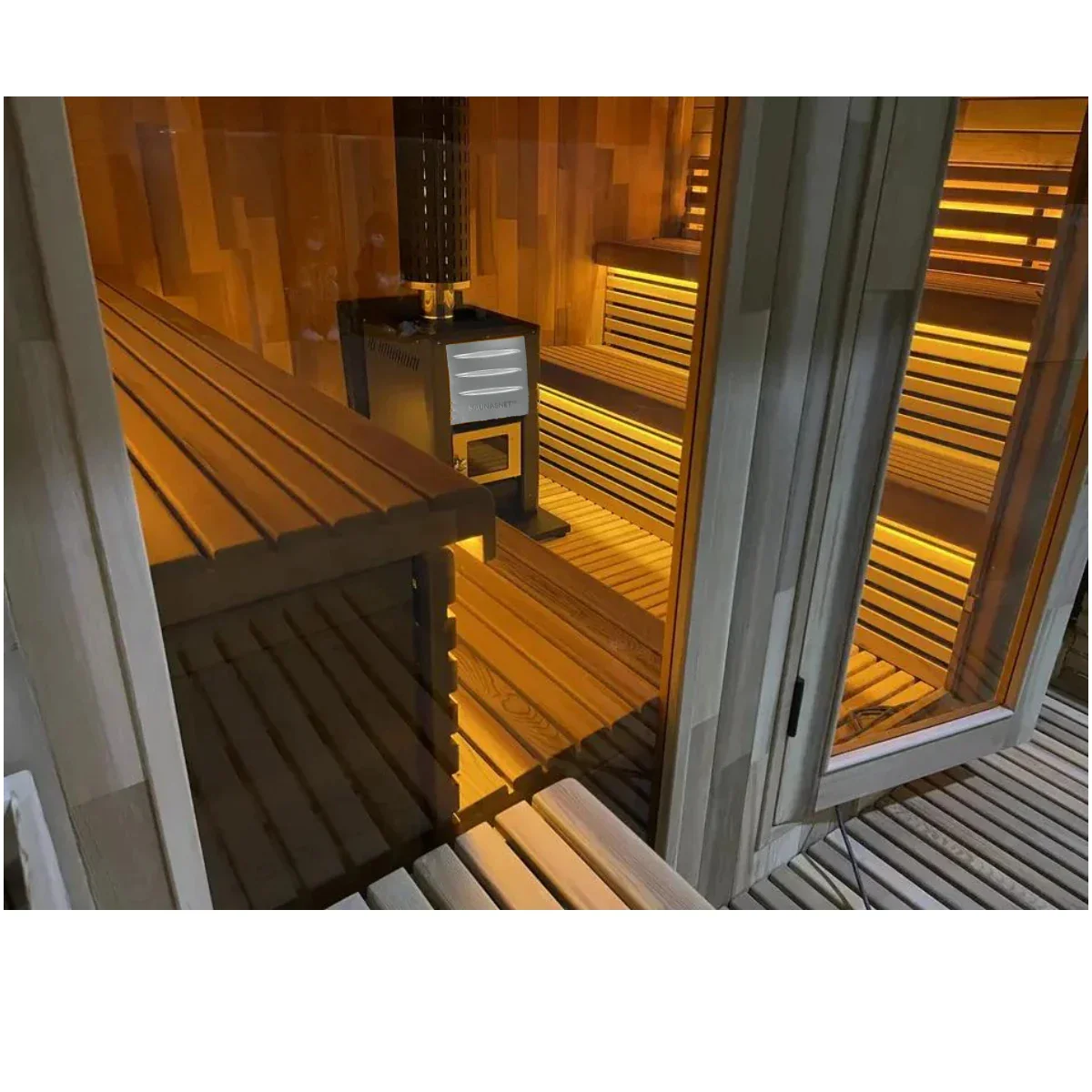 Sauna Shower Room Traditional Steam Hemlock Wooden Outdoor Modern Solid Wood Luxury Red Cedar Wood Outdoor 6 Person Sauna CN;JIN