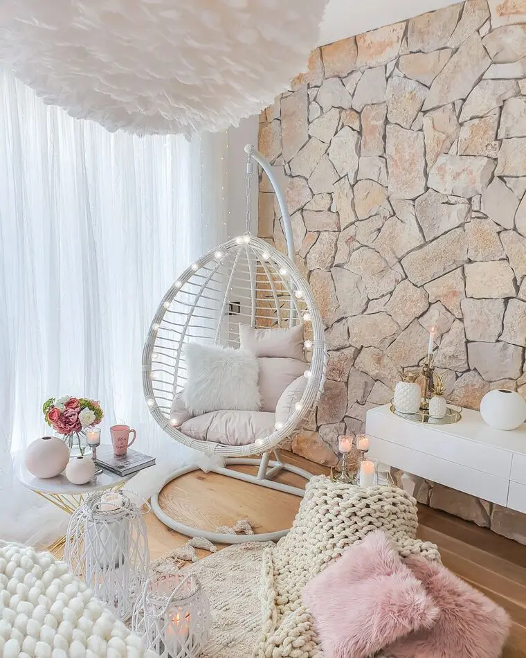 Garden Outdoor Rattan Swing Chair With Cushion Patio Swings Chair Hanging Egg Chair Swing