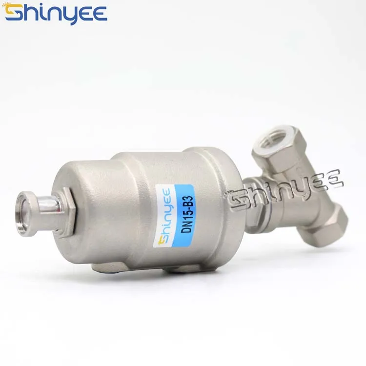 SHINYEEPNEUMATIC most popular DN15-B15/DN15-B13/DN15-B5 solenoid valved steam pneumatic piston operated globe valves