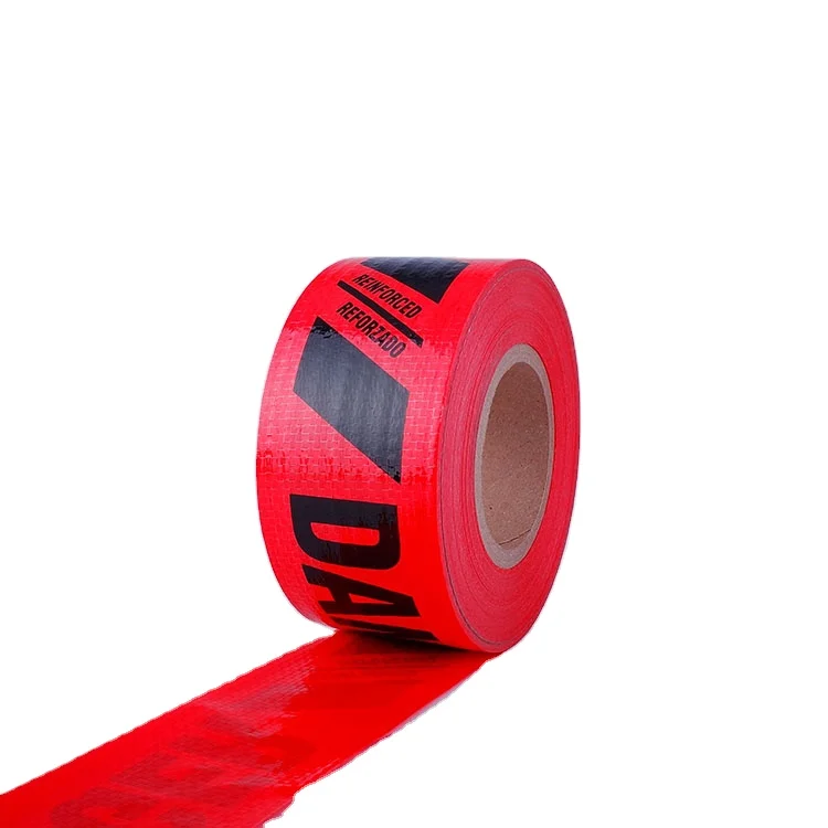 Customize Printed Trail Marking Self Measure Road Race Course Pipe PE Pavement Meter Signal Warning Tape Roll