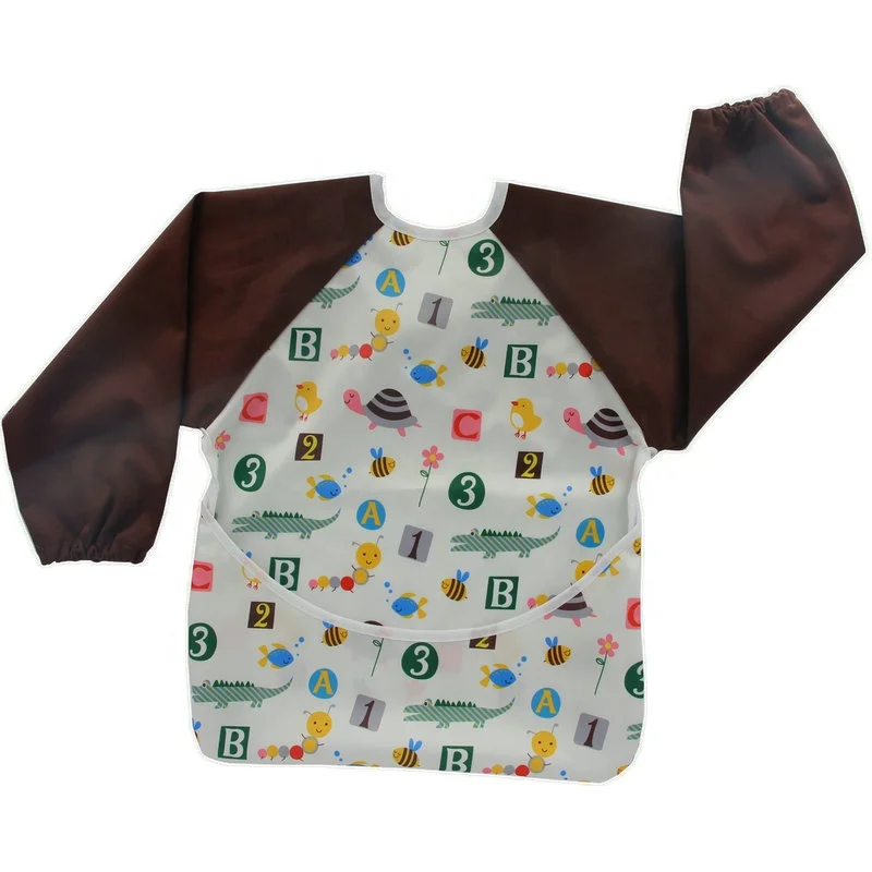 Good Factory Price comfortable waterproof baby bib with sleeves
