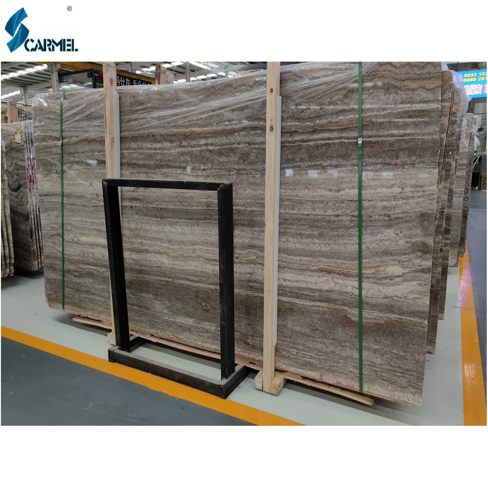 New Arrived Natural Marble Stone Wall Tile Titanium Dark Silver Grey Travertino Travertine