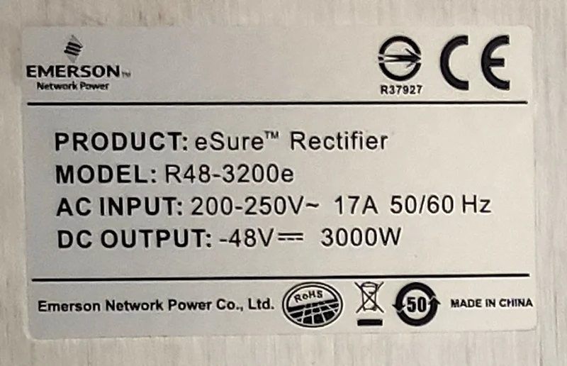 Новый и оригинальный Emerson R48-3200E Rectifer модуль