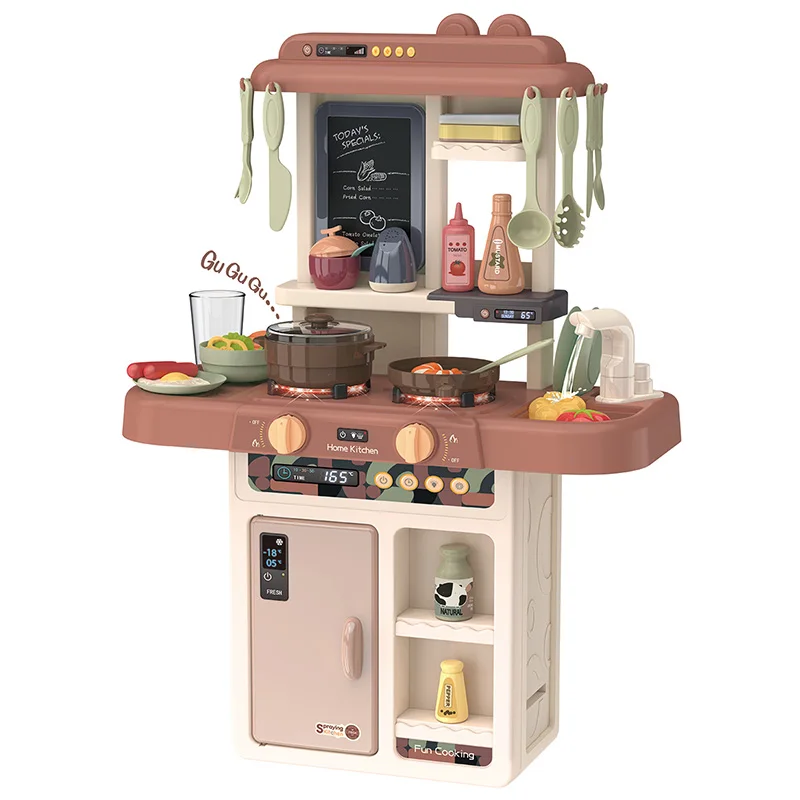 Boys And Girls Best Gift 36pcs Plastic Kitchen Accessories 63CM  Height Pretend Kids Kitchen Sets Toy