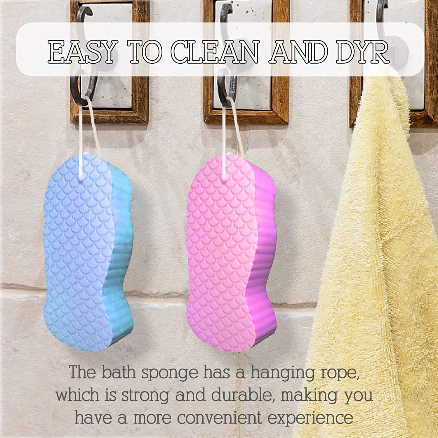 Многоразовая скраб для спа, супер мягкая отшелушивающая губка для ванны, ультра мягкая губка для ванны и душа