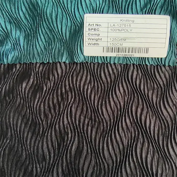 Wholesale printed folding pleating machine pleated striped knitting pleats fabric for clothes