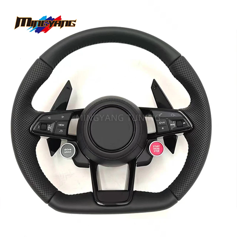 R8 style Leather Steering Wheel car accessories for Audi A3 A4 A5 A6 A7 A8 Q3 Q5 Q7 upgrade R8 car steering wheel