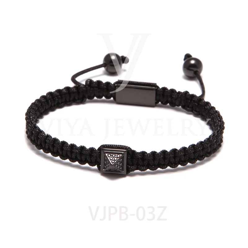 
Luxury gold men bracelet stainless steel beads bracelet macrame red rope bracelet 