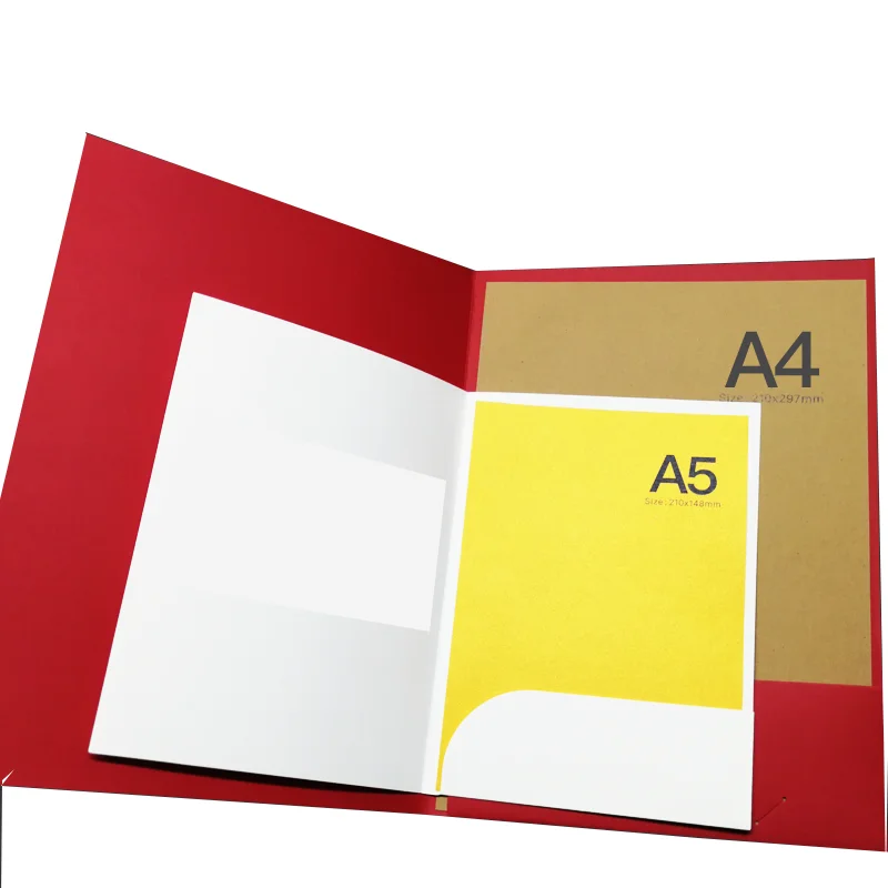 9*12' factory printing  A4 A5 Paper/Document Presentation File Folders Custom Logo for File and Business Folders with Pockets