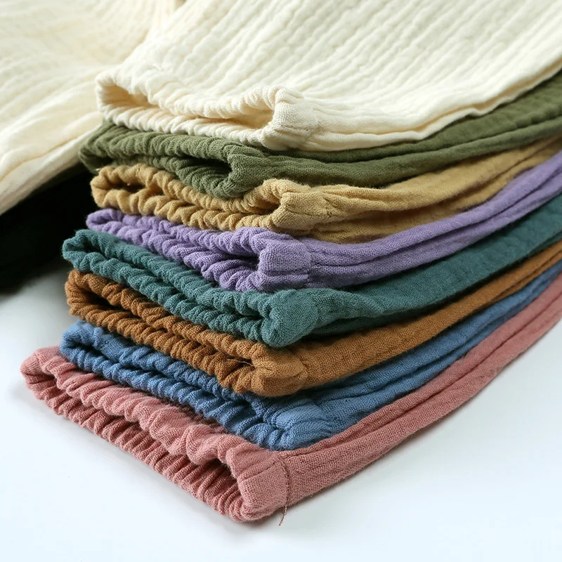 Wholesale Elastic Basic Harem Long Pants Bloomers Casual Joggers Cotton Linen Children harem yoga pants