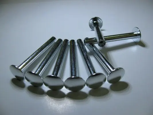 High Quality Aluminum / Steel / Brass Flat Head Semi Tubular Rivets