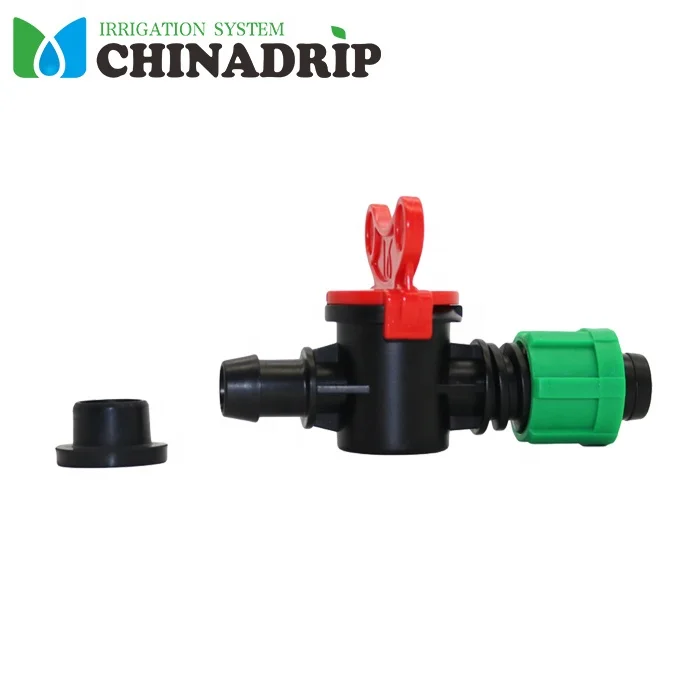 mini barbed coupling valve drip irrigation tape fittings