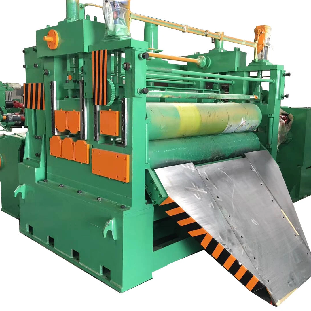 Automatic cutting to length metal sheet shearing slitting machine