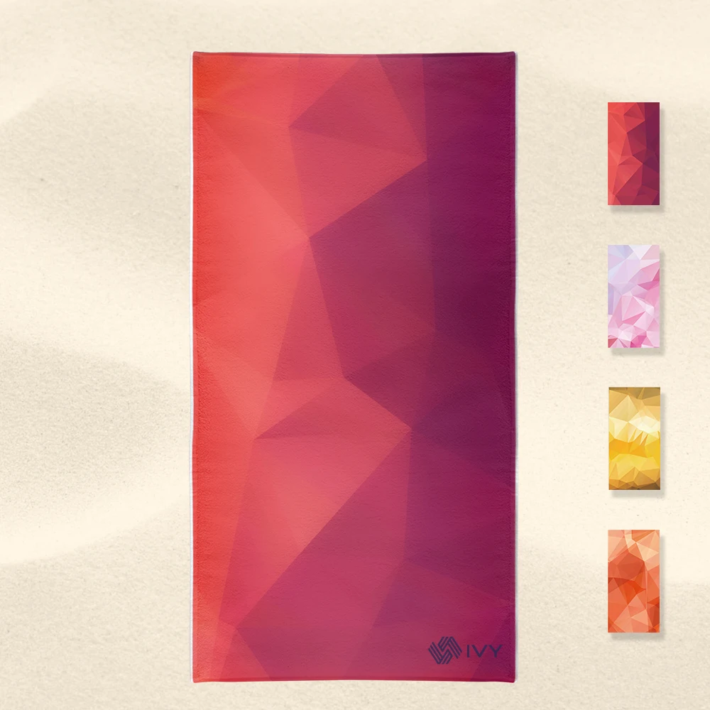 Personalized sublimation print quick dry micro fibre abstract beach towels with pockets