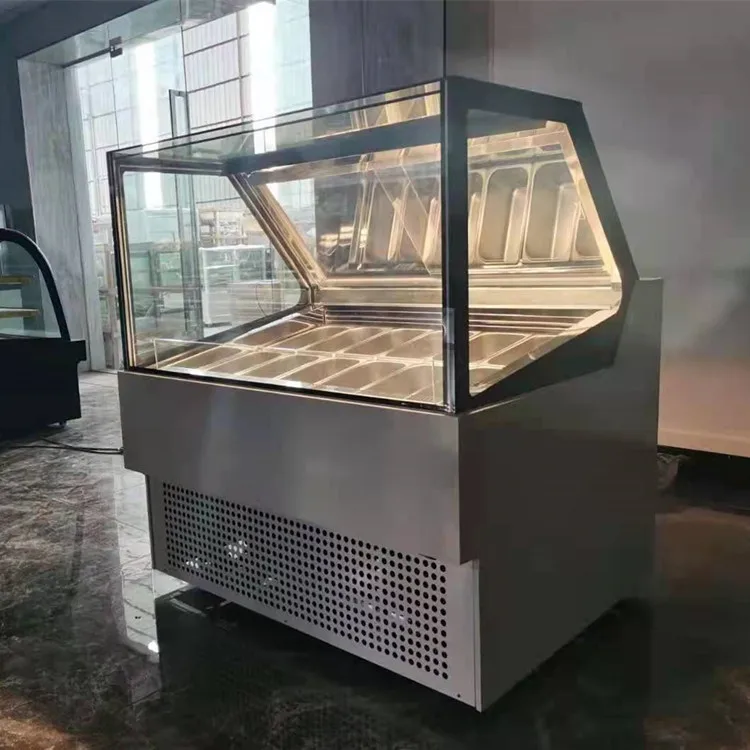 OEM Luxury Ice Cream Display Food Grade Popsicle Cabinet Freezer for Sale Cake Commercial Snack Showcase