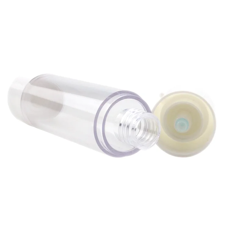 15ml 30ml 40ml 50ml Transparent White PP Plastic Cosmetic Airless Mist Pump Sprayer Bottle Airless bottle