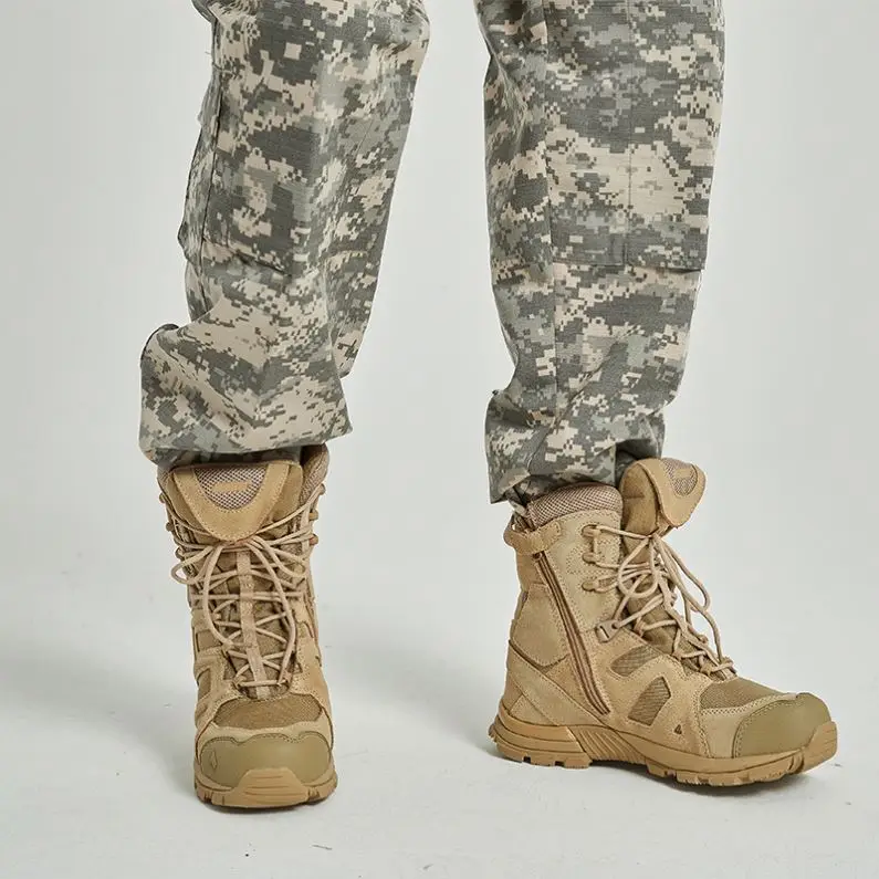New Arrival Four Seasons High-top Wear Resistant Camping Shoes Tactical Training Field Boots for Men