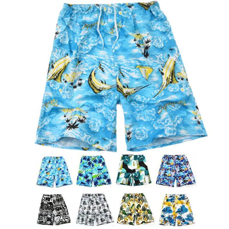 2021 mens beach fashion custom printing fruit letters polyester swim trunks all over print swim graphic shorts