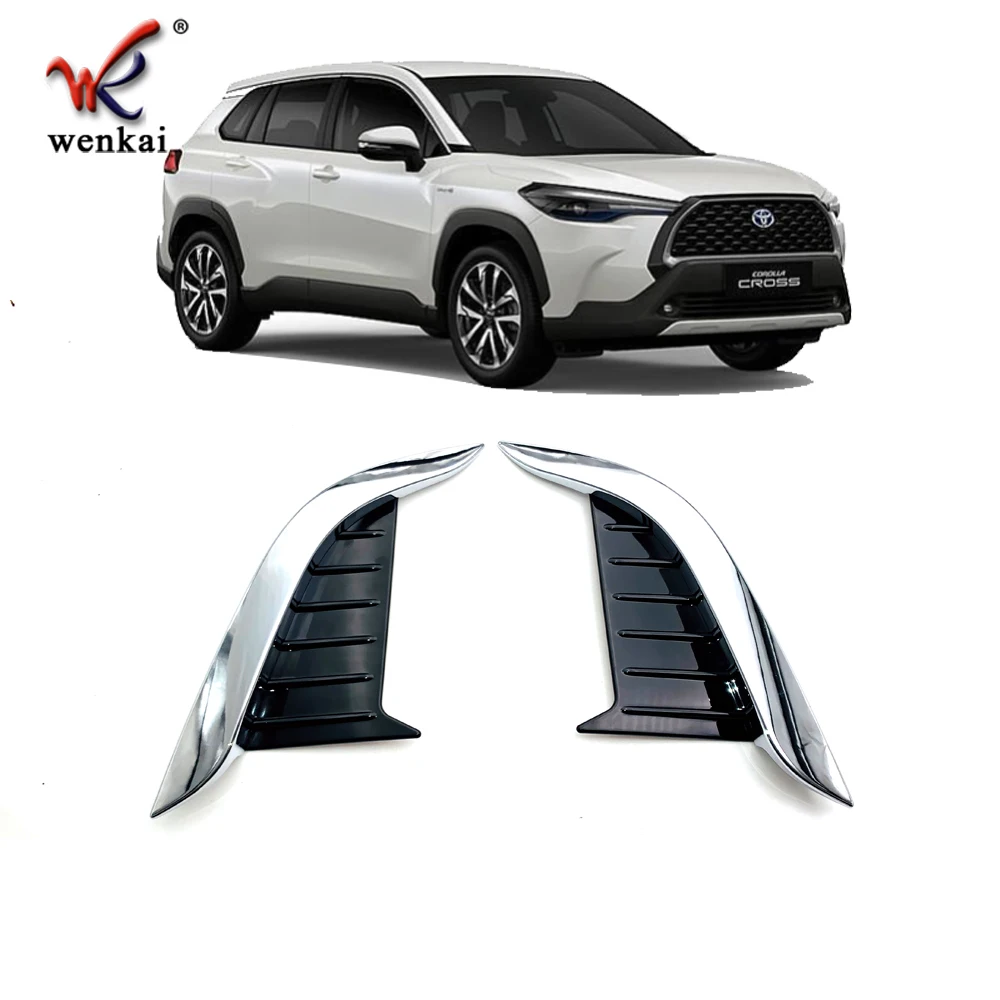 Front Fog Lamp Light Cover For Toyota Corolla Cross 2021 2022 ABS Chrome Lamp Frame Car Accesories