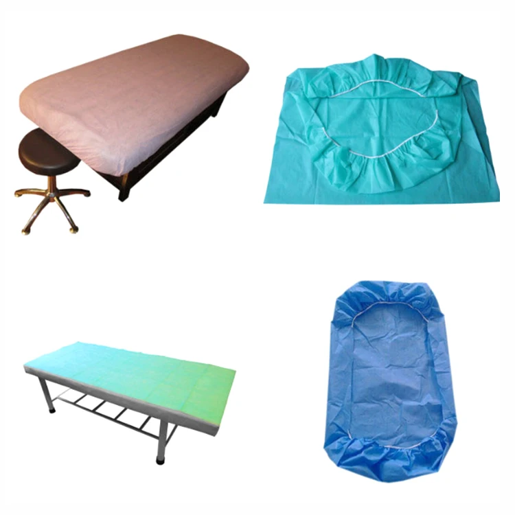 Disposable Bedsheet Single Bed Hospital Elastic Bedsheet Pp NonwovenFitted Perforated Bed Sheet Roll for Spa Beauty Salon