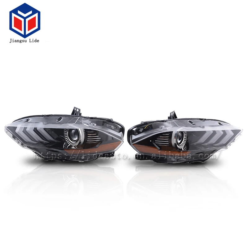 
2pcs Smoke Turn Signal Light LED Headlights For Ford Mustang 2018+ 